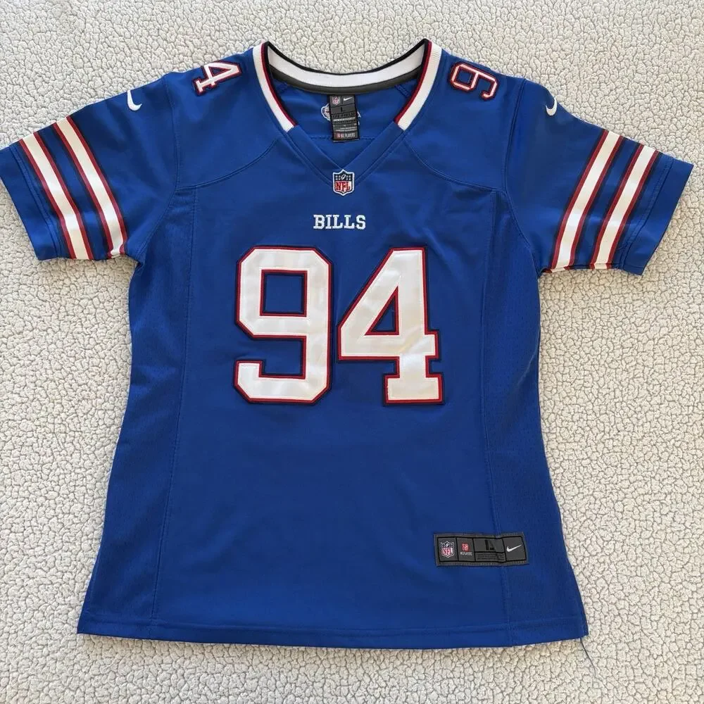 Buffalo Bills Mario Williams 94 Nike On Field NFL‎ Jersey Size L Blue